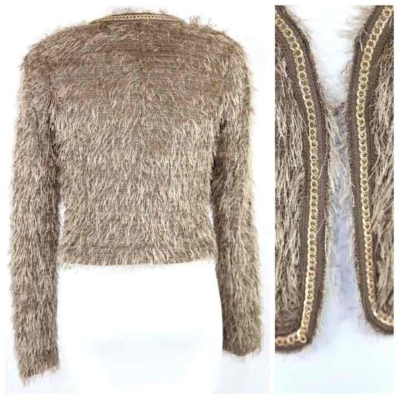 Bronze Brown Long Hair Chain Jacket $430 - Picture 3 of 4